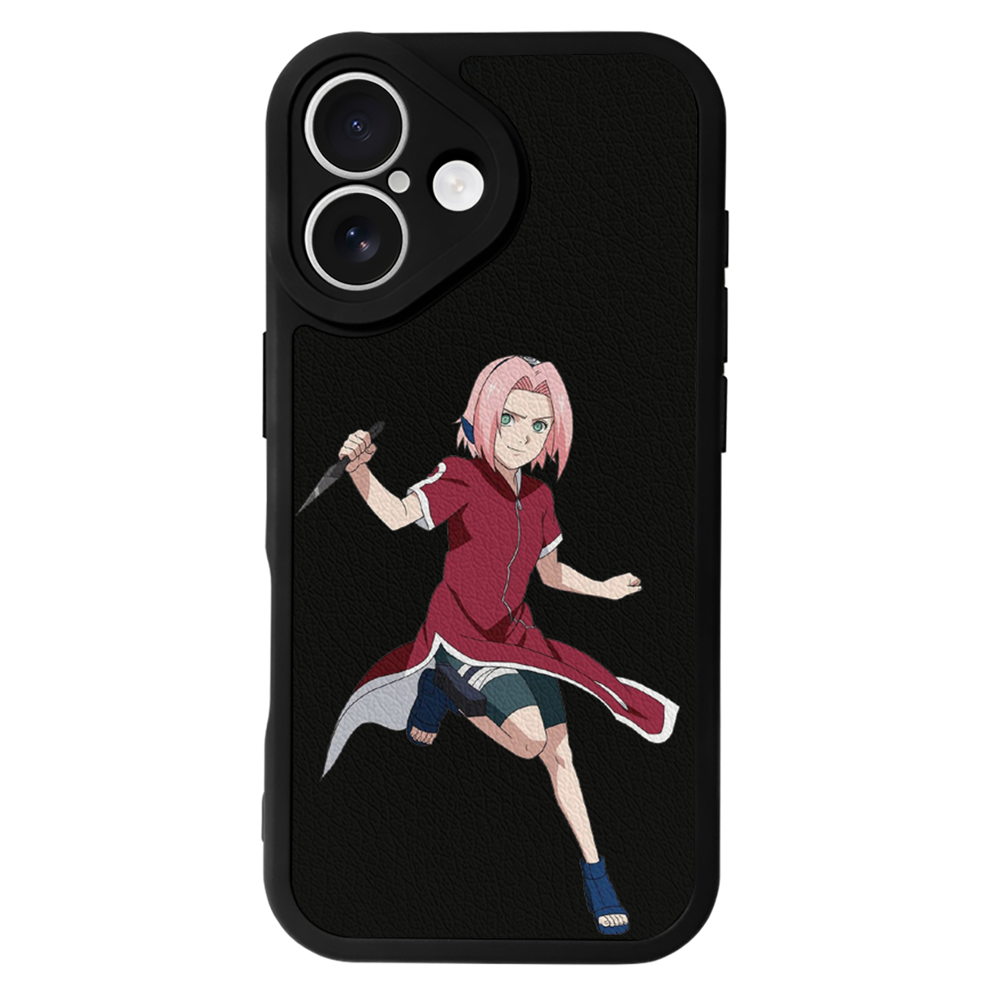 （画像用） NARUTO -ナルト- 春野サクラ Haruno Sakura 【iPhone 16シリーズ対応】シリコンスマホケース（レザー調） 材質：シリコン